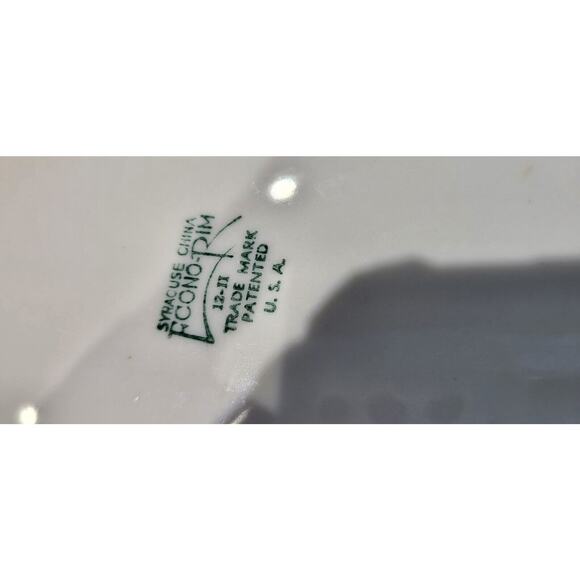 Vintage Syracuse China Econo Rim 12” Oval Serving Platter Red Strip Around Rim - Picture 8 of 9